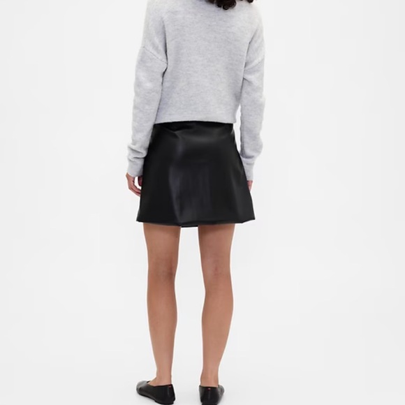 Black Faux Leather Mini Skirt - Picture 9 of 10